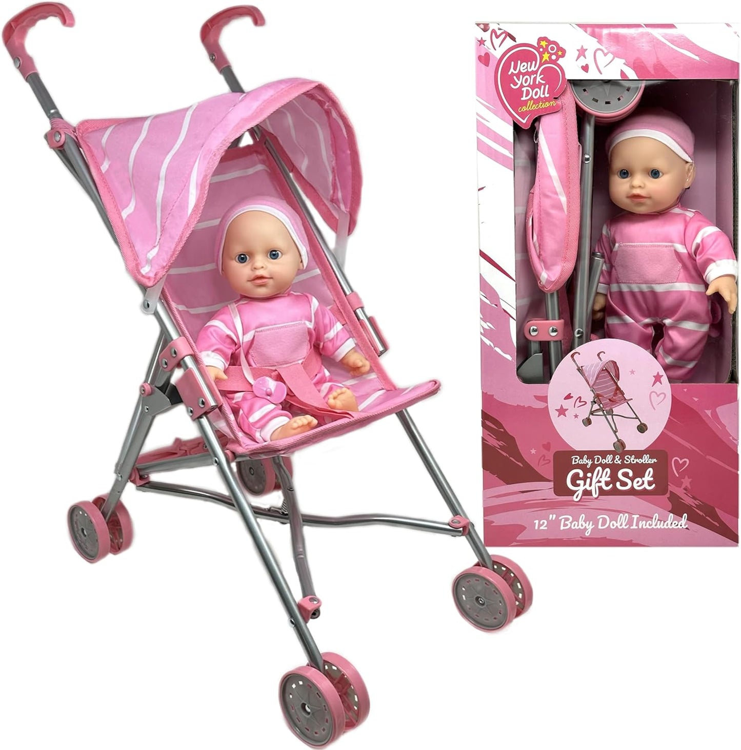 Baby Doll with Stroller Set - Perfect Gift for Little Girls