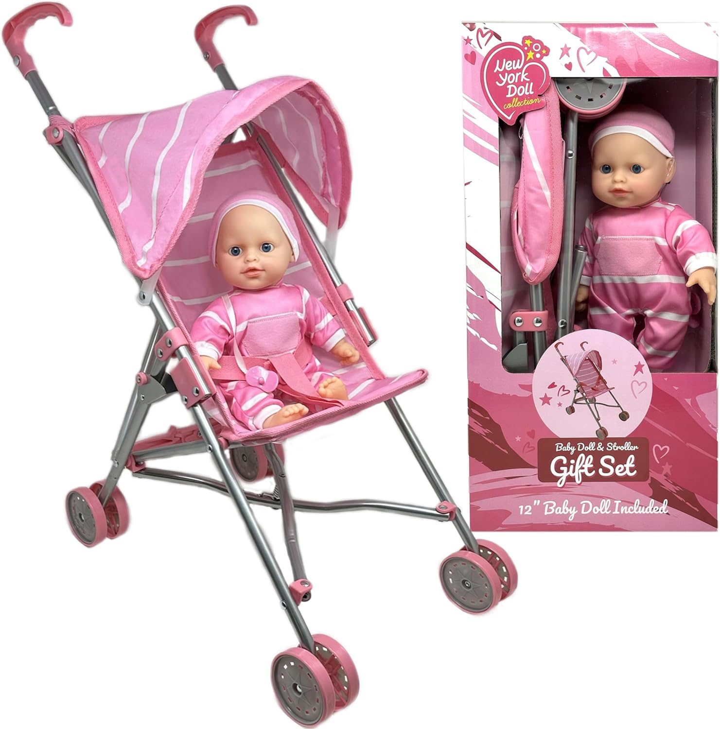 Baby Doll with Stroller Set - Perfect Gift for Little Girls