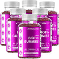 Biotin Gummies 10,000 mcg for Stronger Hair Skin & Nails - Raspberry