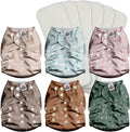 Mama Koala Pocket Cloth Diapers 6 Pack - Slim Fit Reusable Inserts