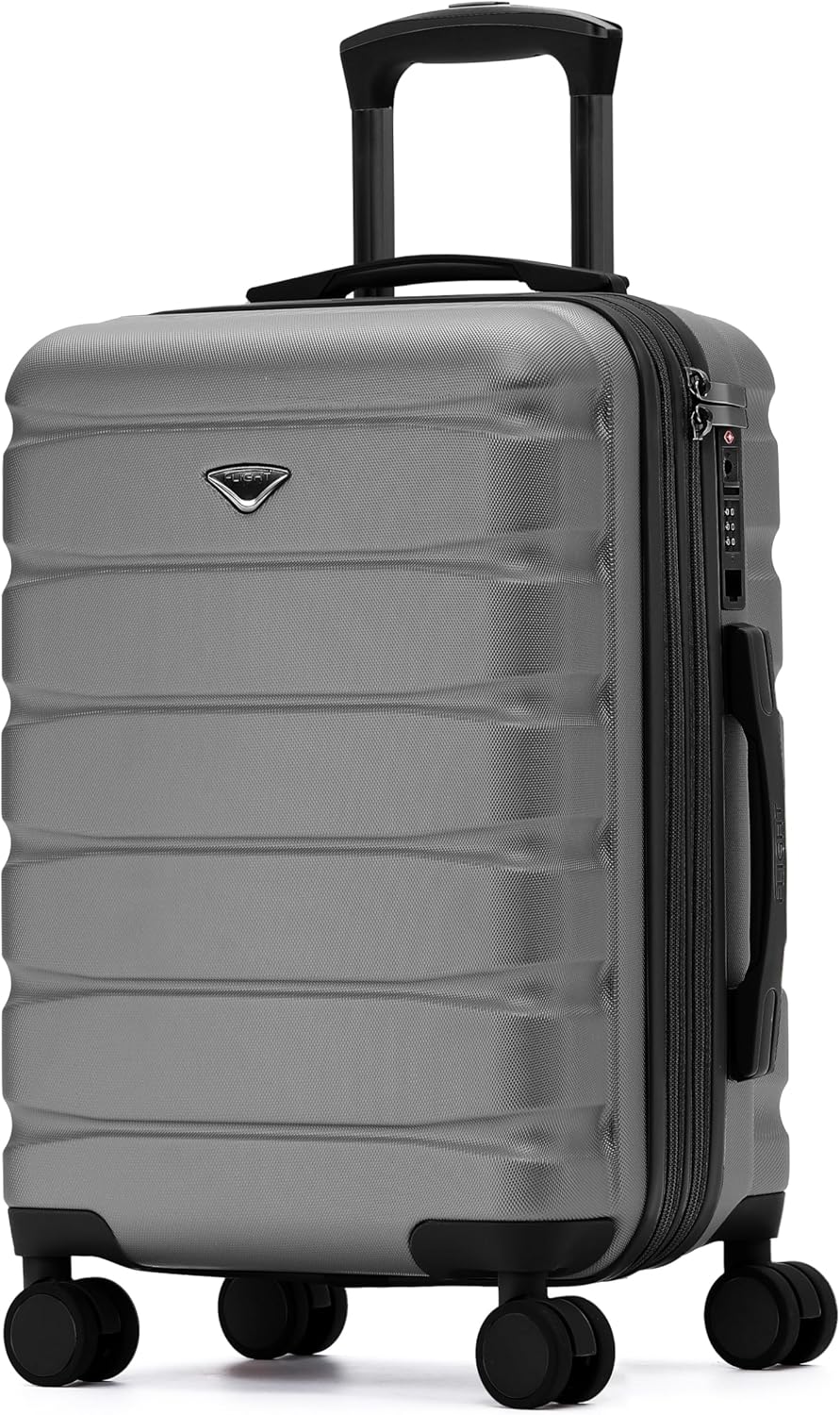 Flight Knight Expandable Carry On Suitcase with USB C Port
