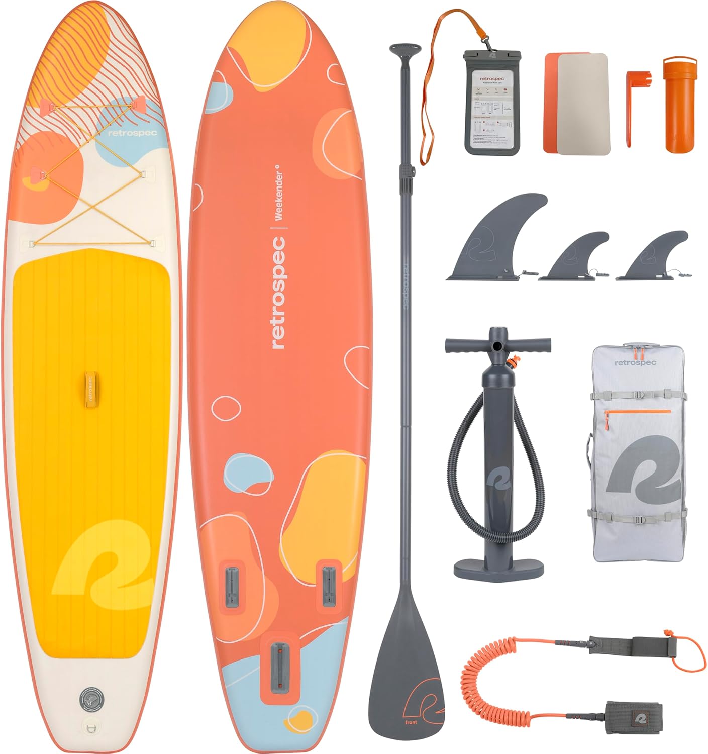 Retrospec Weekender Inflatable Stand Up Paddle Board for Fun