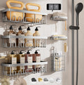 Veken Shower Caddy 6-Pack Large Wall Mounted Shower Rack - Family