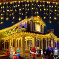 1296 LED Christmas Curtain Lights 131ft - Warm White Outdoor