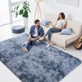 Zentavio Area Rug 5x8 Gray Shag - Plush High Pile Comfort