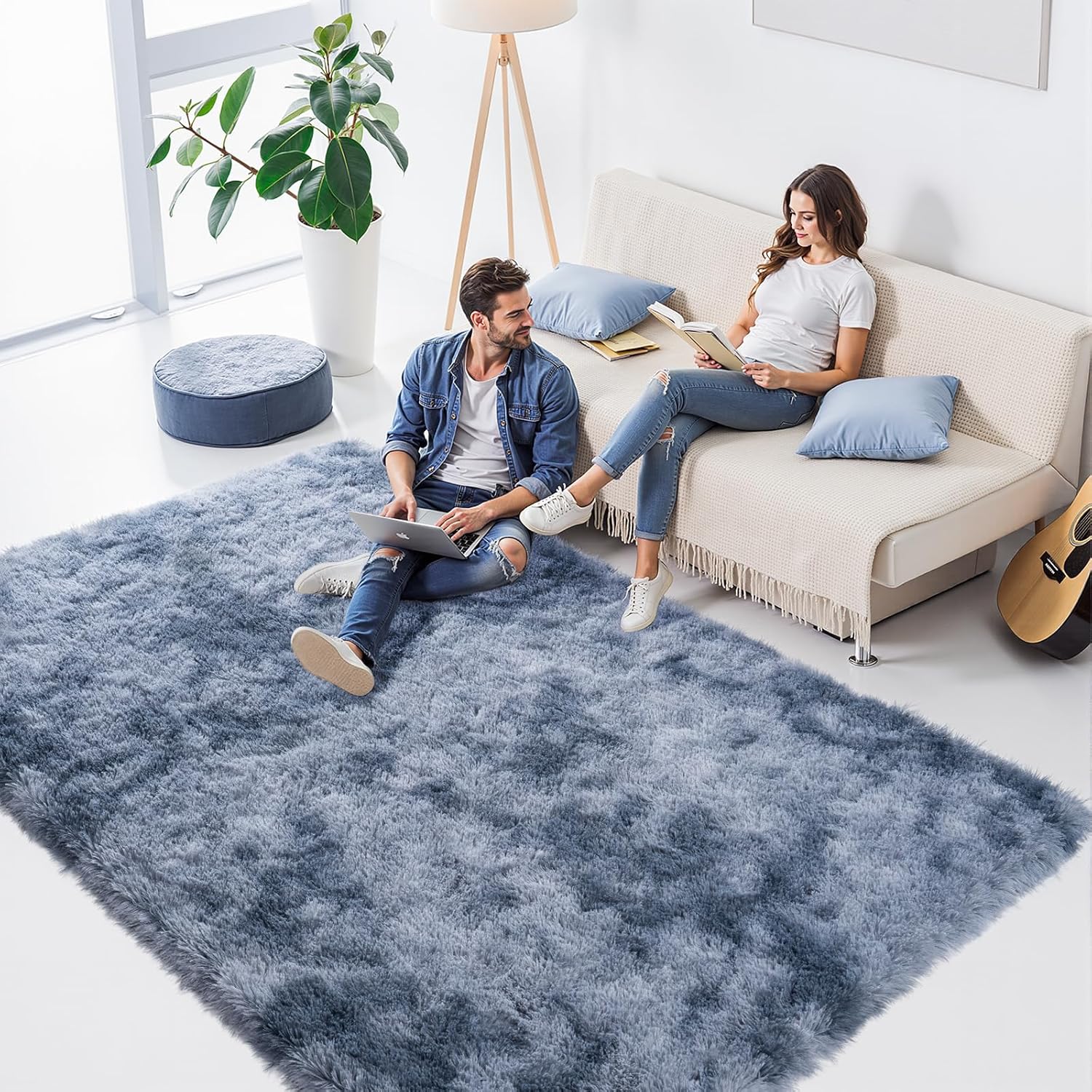 Zentavio Area Rugs for Living Room Soft Shag 5x8 Carpet