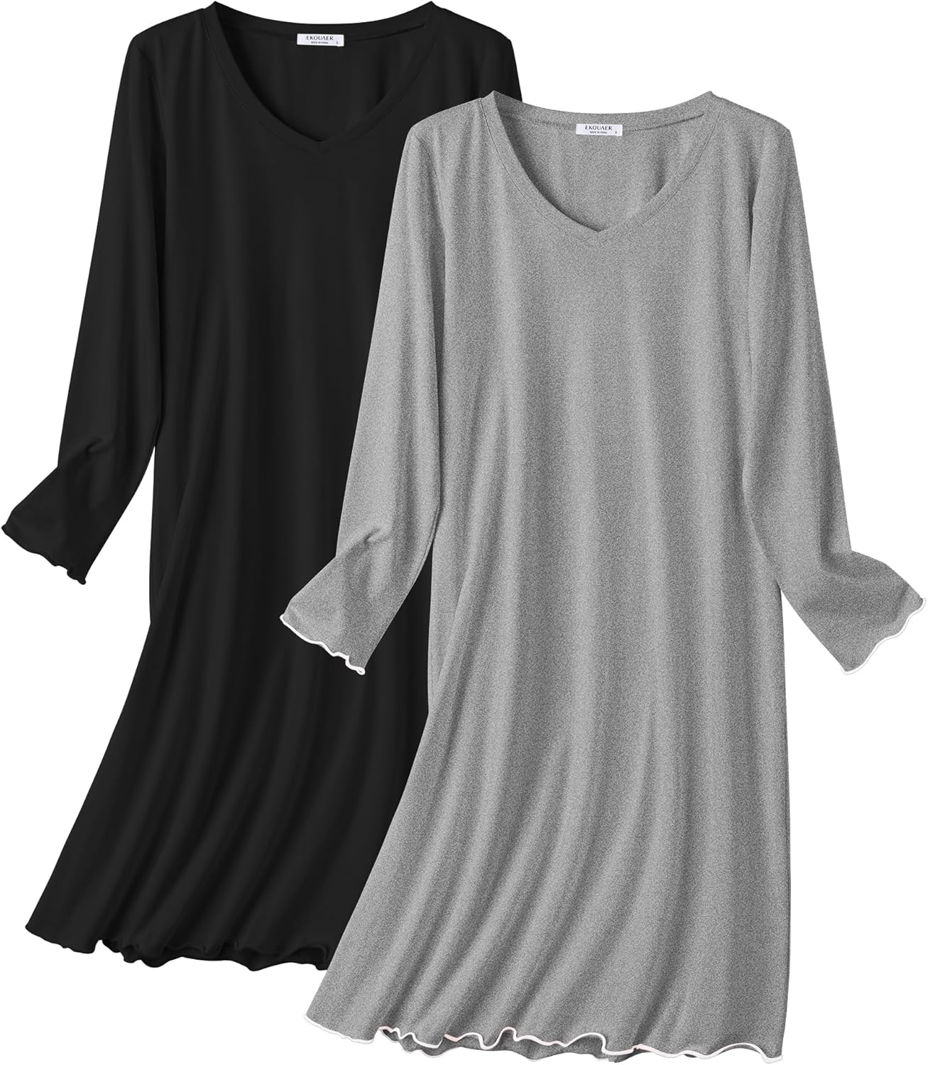 Ekouaer Cotton Nightgowns for Women - Soft Sleepwear Set