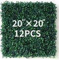 Grass Wall Panels 12 Pcs 20in x 20in Topiary Hedge - Lifelike Green