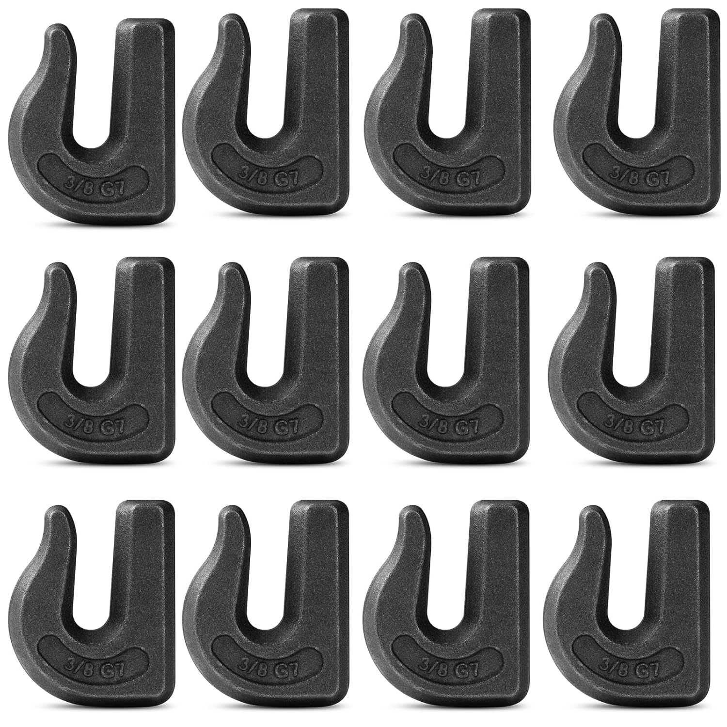 12Pack Weld On Chain Grab Hook for Heavy Duty Applications