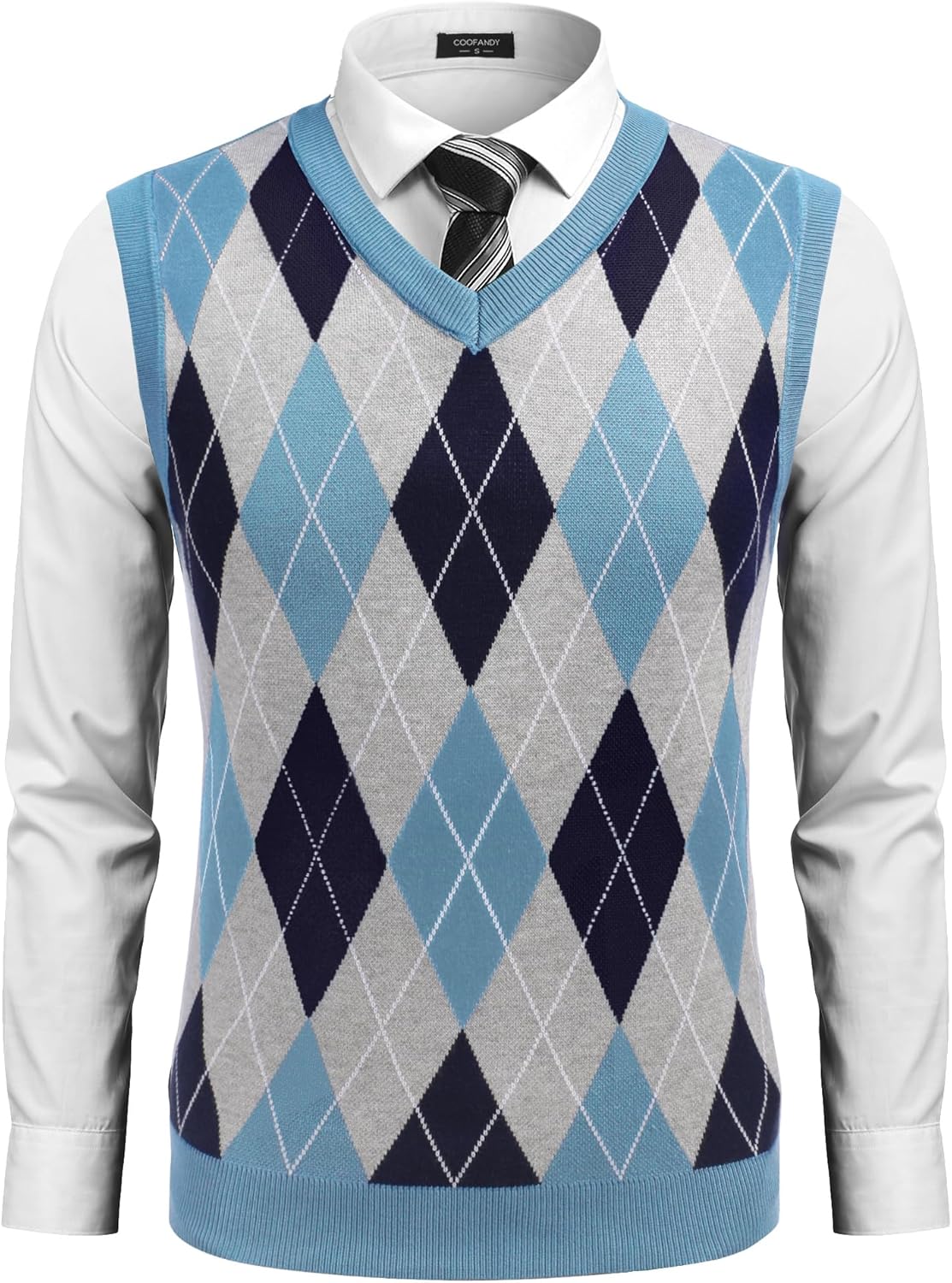 COOFANDY Men's Sleeveless V Neck Pullover Sweater Vest