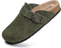 FITORY Womens Clogs Slip-on Potato Shoes Leather Mules (Style SN3D)
