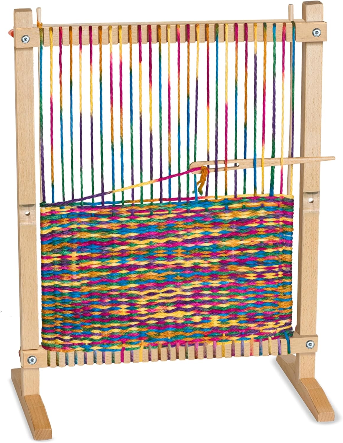Melissa & Doug Wooden Multi-Craft Weaving Loom for Kids