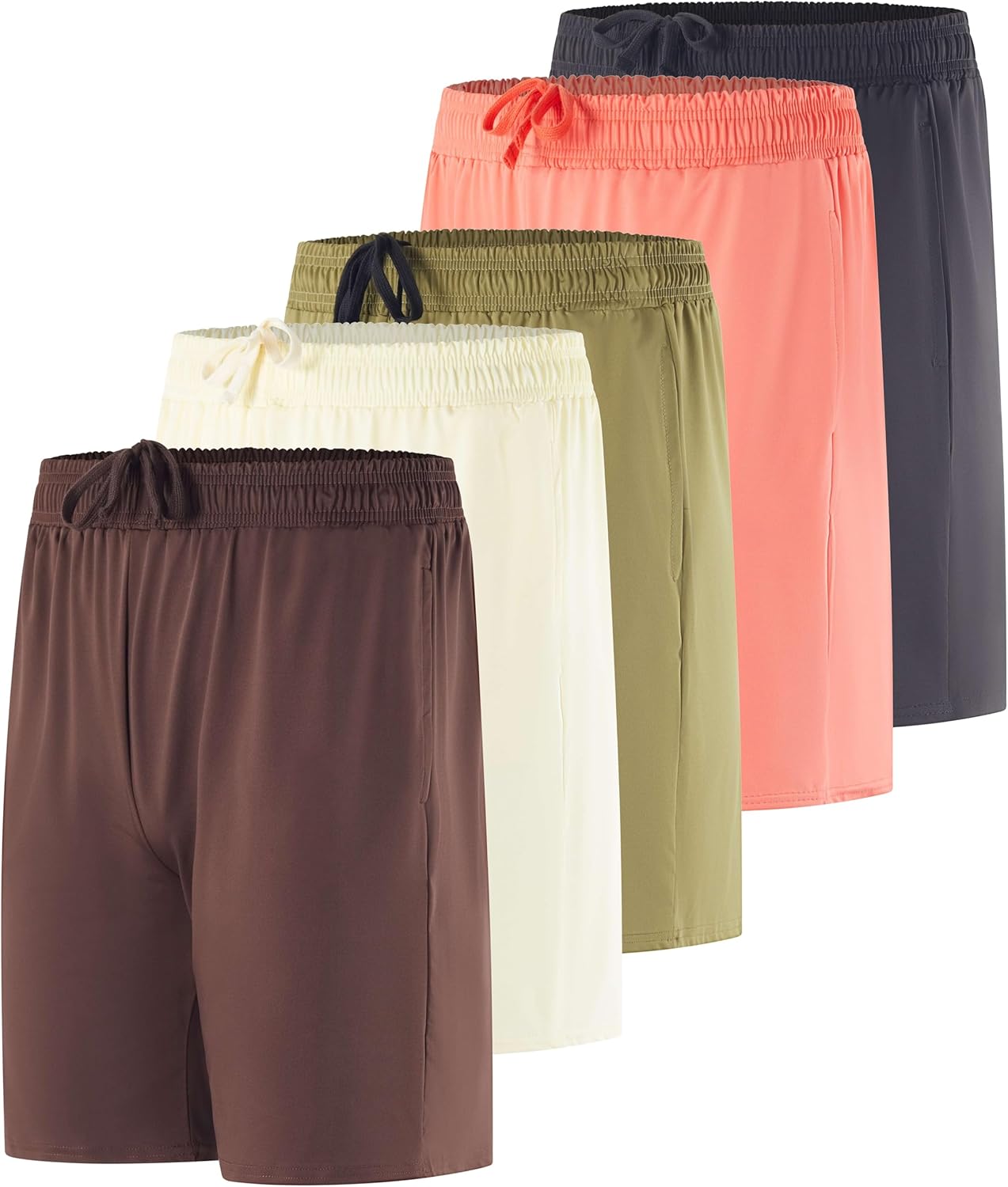 Real Essentials Men's Dry-Fit 7in Athletic Workout Shorts