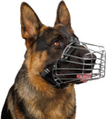 Wire Dog Muzzle German Shepherd XL - Durable Metal Basket Fit