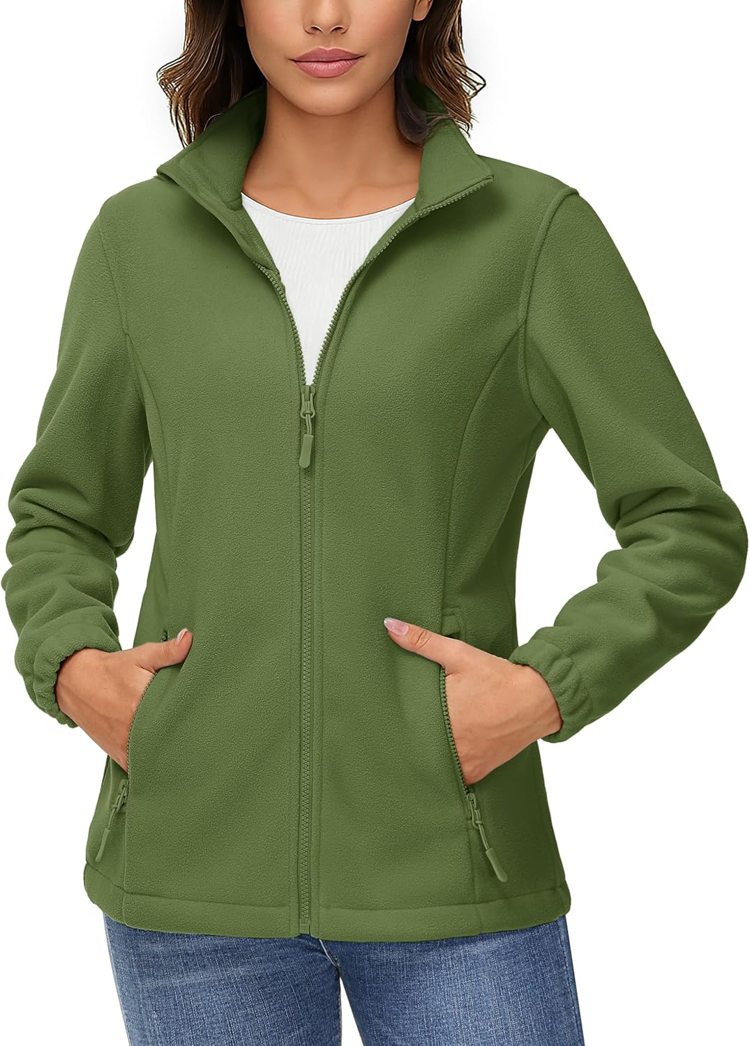 TACVASEN Women's Soft Fleece Jacket for Winter Warmth and Style