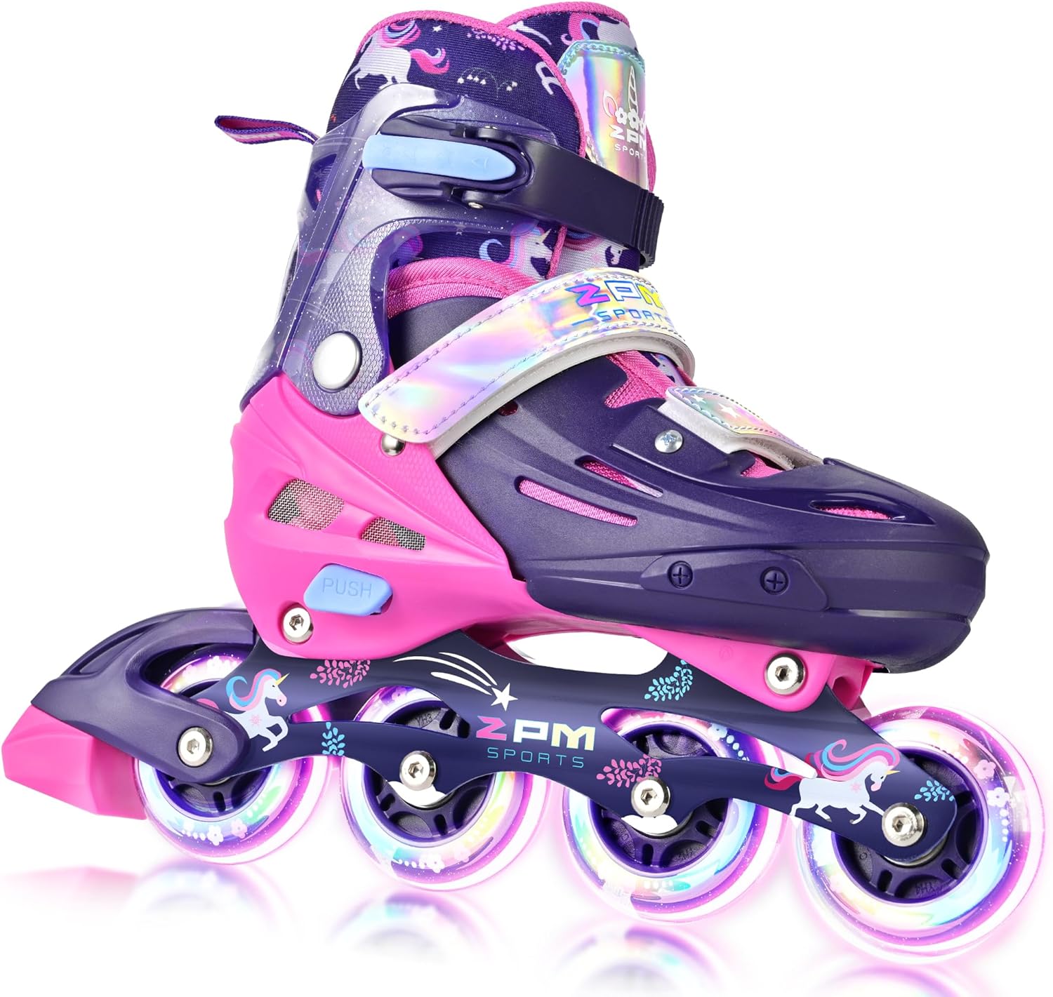 2PM SPORTS Inline Skates for Kids with Light Up Wheels Fun