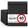 Fuxury Black Bubble Mailers 12x15 in Padded Envelopes - Durable