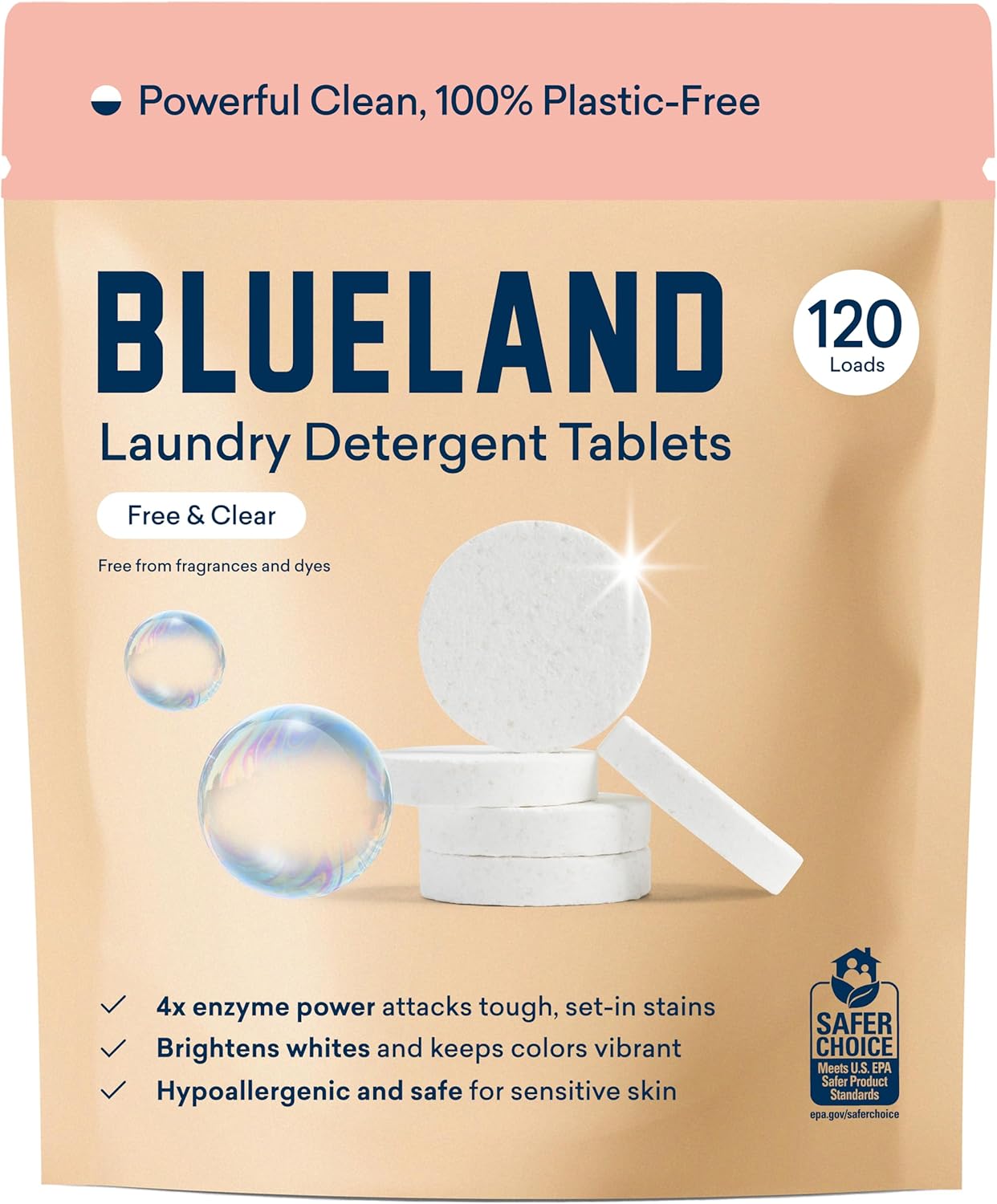 BLUELAND Laundry Detergent Tablets - Eco-Friendly Clean