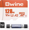 Bwine 128G Micro SD Card - Fast 4K Storage with Reader & Adapter