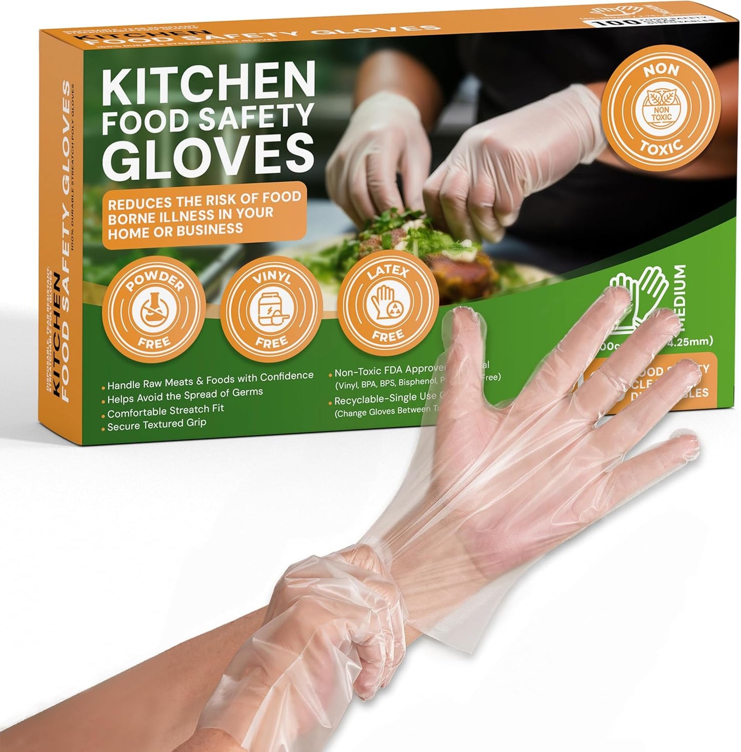 Super Poly Food Prep Gloves - Cooking & Serving Perfection