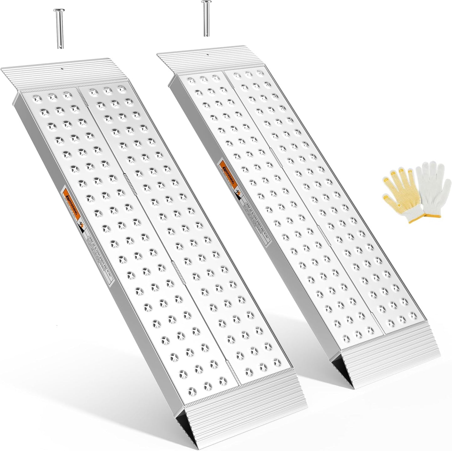 Aluminum Shed Ramps for Lawn Mower and Dirt Bike Loading