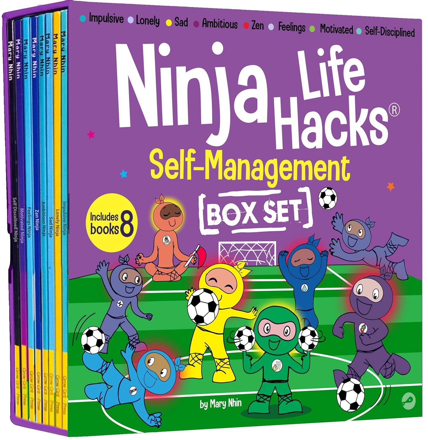 Ninja Life Hacks Self Management 8 Book Box Set for Kids
