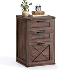 VASAGLE File Cabinet with 3 Drawers - Farmhouse Printer Stand