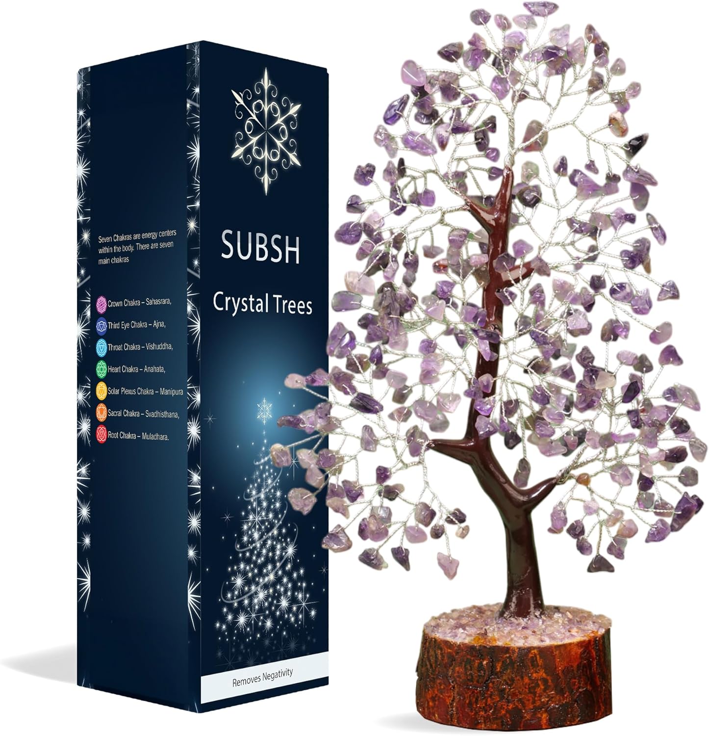 Amethyst Crystal Tree of Life for Positive Energy and Decor