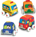 Pull-Back Town Vehicle Set - Soft Washable Cars & Trucks for Babies