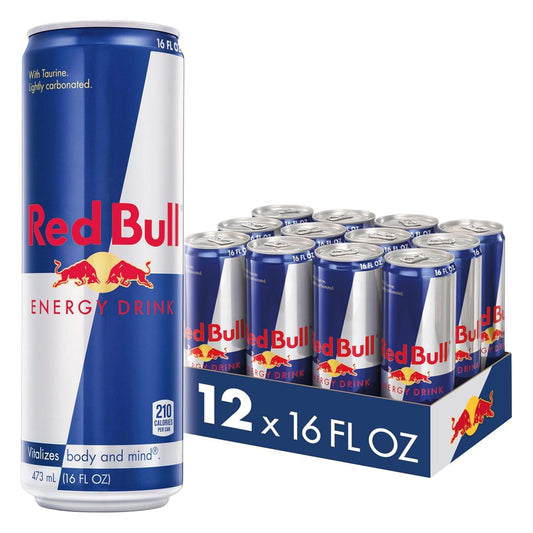 Boost Focus & Energy with Red Bull, 151mg Caffeine, Taurine & B Vitamins