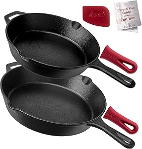Cuisinel Cast Iron Skillets Set for Versatile Cooking Needs