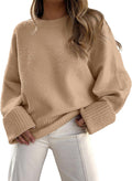 ANRABESS Oversized Fuzzy Knit Pullover Sweater - Cozy Everyday
