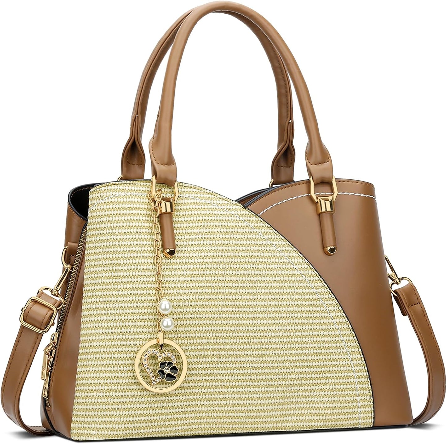 KKXIU Triple Compartments Purses for Women - Fashion Satchel