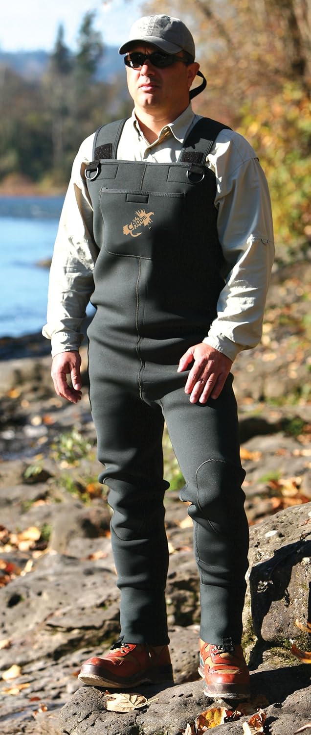 Caddis Men's Green Neoprene Stocking Foot Wader for Comfort