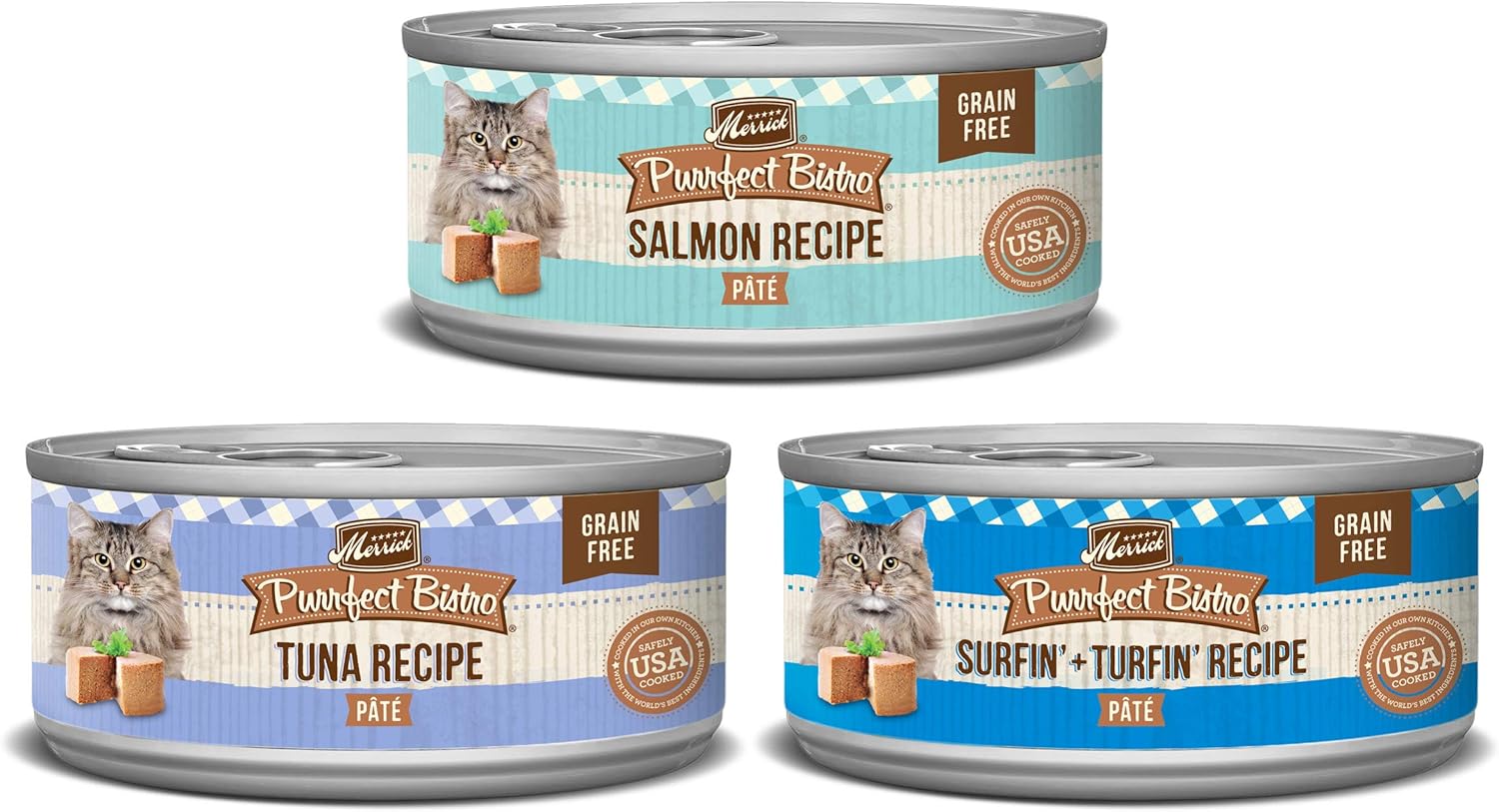 Merrick Purrfect Bistro Grain Free Seafood Variety Pack for Cats