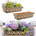 24in Window Boxes Railing Planter with Coco Liner - Durable Metal