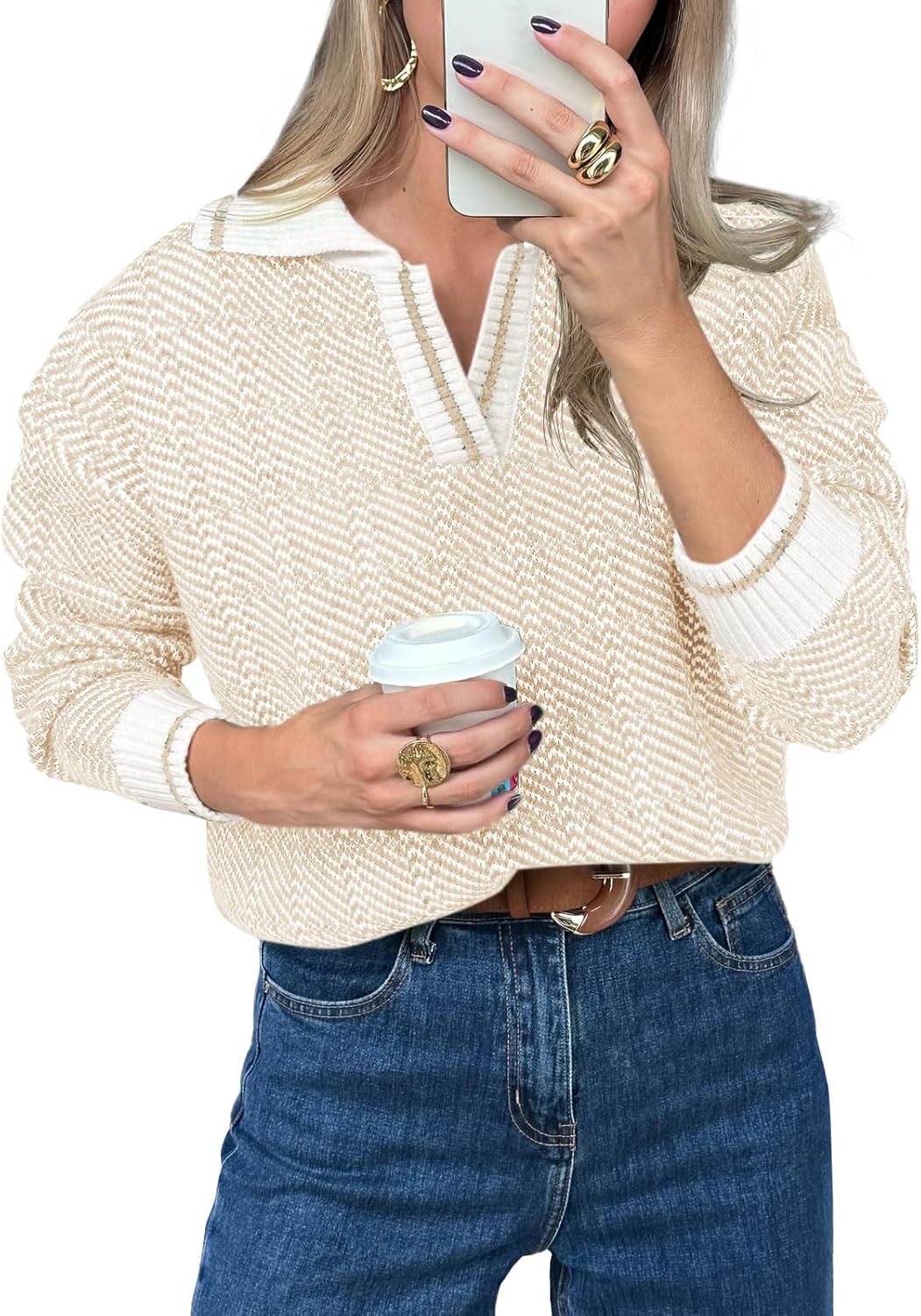Saodimallsu Womens Fall Sweaters Tops for Cozy Style