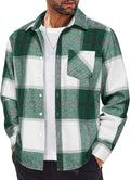 COOFANDY Mens Flannel Plaid Shirt Jacket - Warm, Durable Layer Shoes