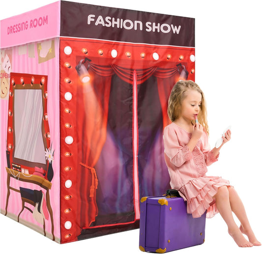 Foldable Princess Tent with Light - Play Tent for Kids