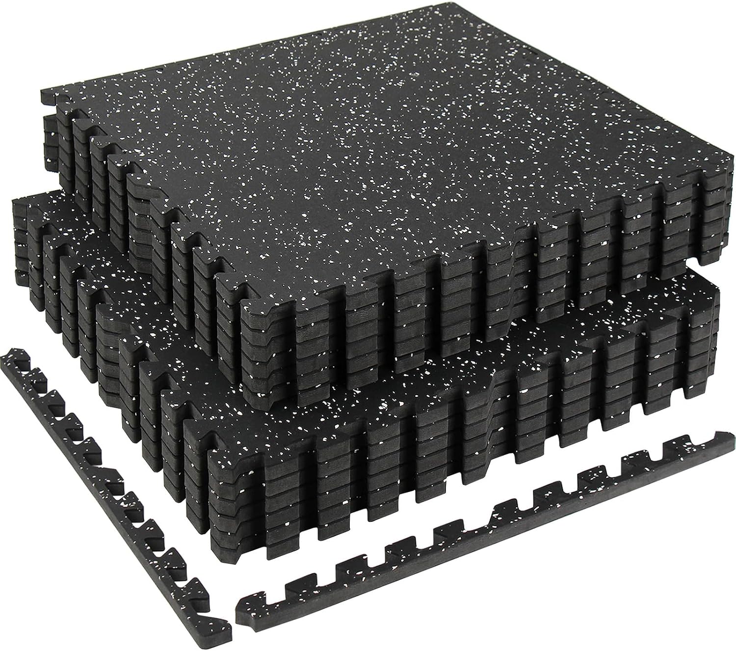 0.56in Thick Interlocking Gym Flooring Mats for Home Gym Use