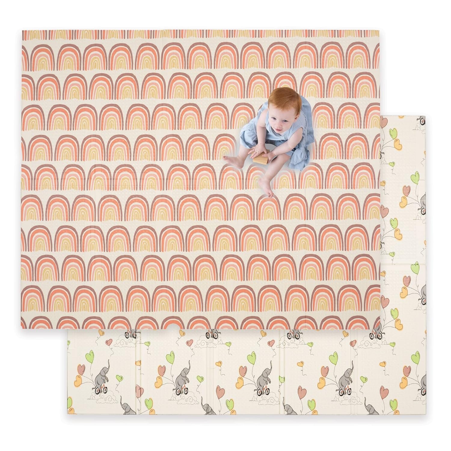 JumpOff Jo Baby Play Mat - Large Folding Foam Play Mat