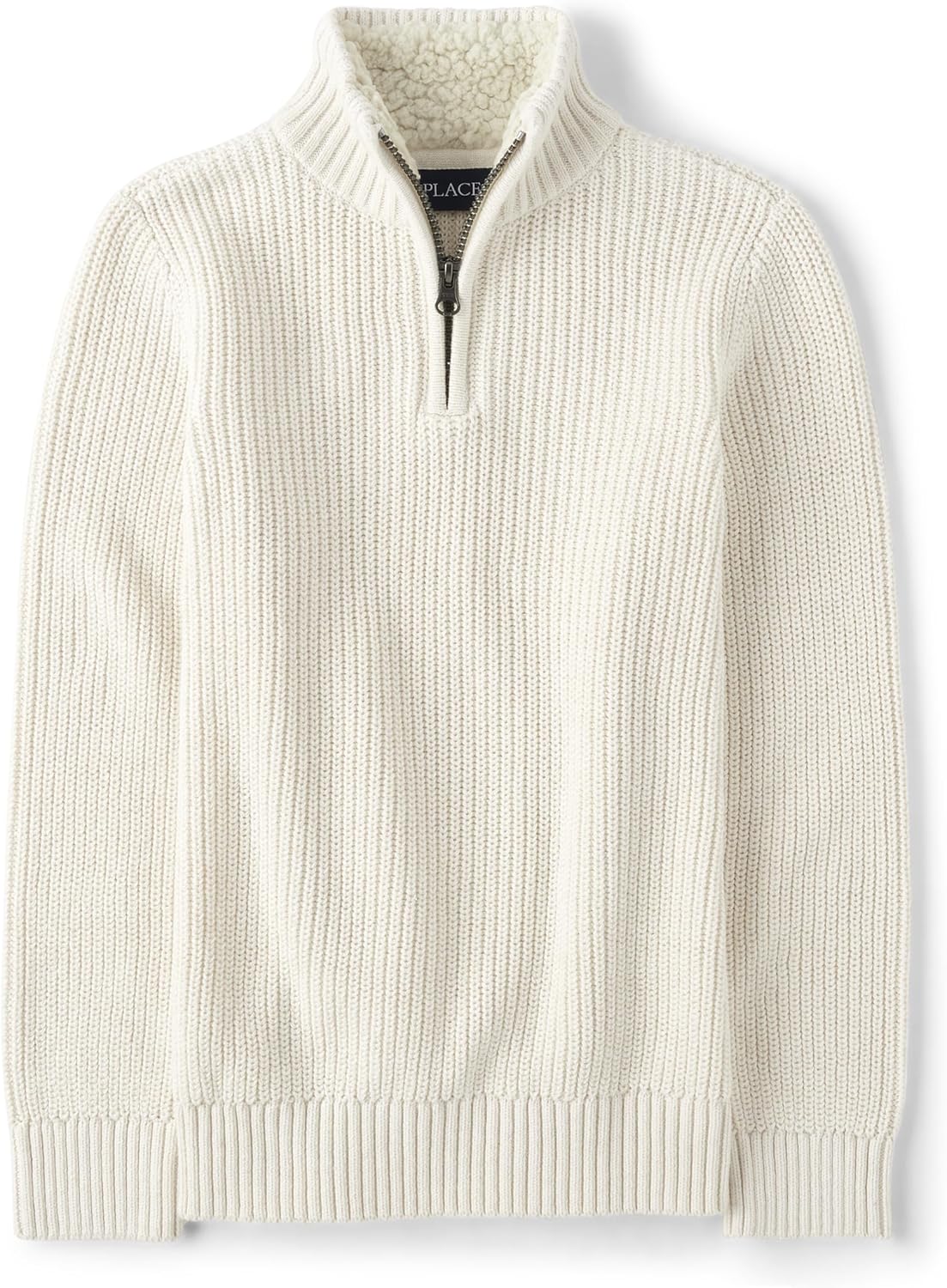 Boys' Long Sleeve Quarter Zip Pullover Sweater for Comfort