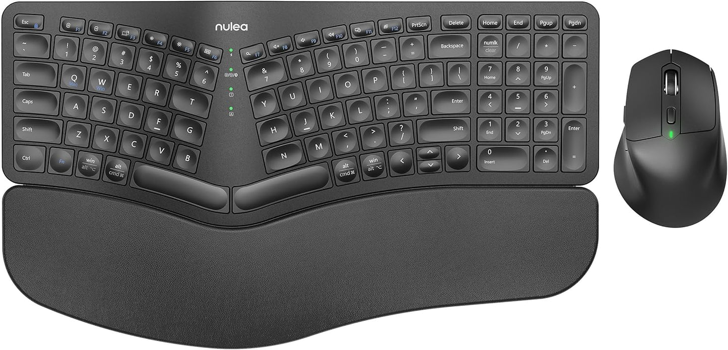 Nulea KM75 Wireless Keyboard Mouse Combo - Ergonomic Comfort & Multi-Device Connectivity