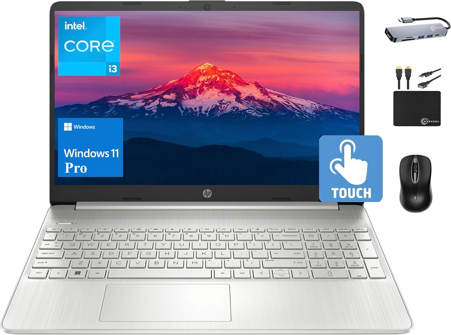 HP 2024 15.6 HD Touchscreen Business Laptop with 16GB RAM