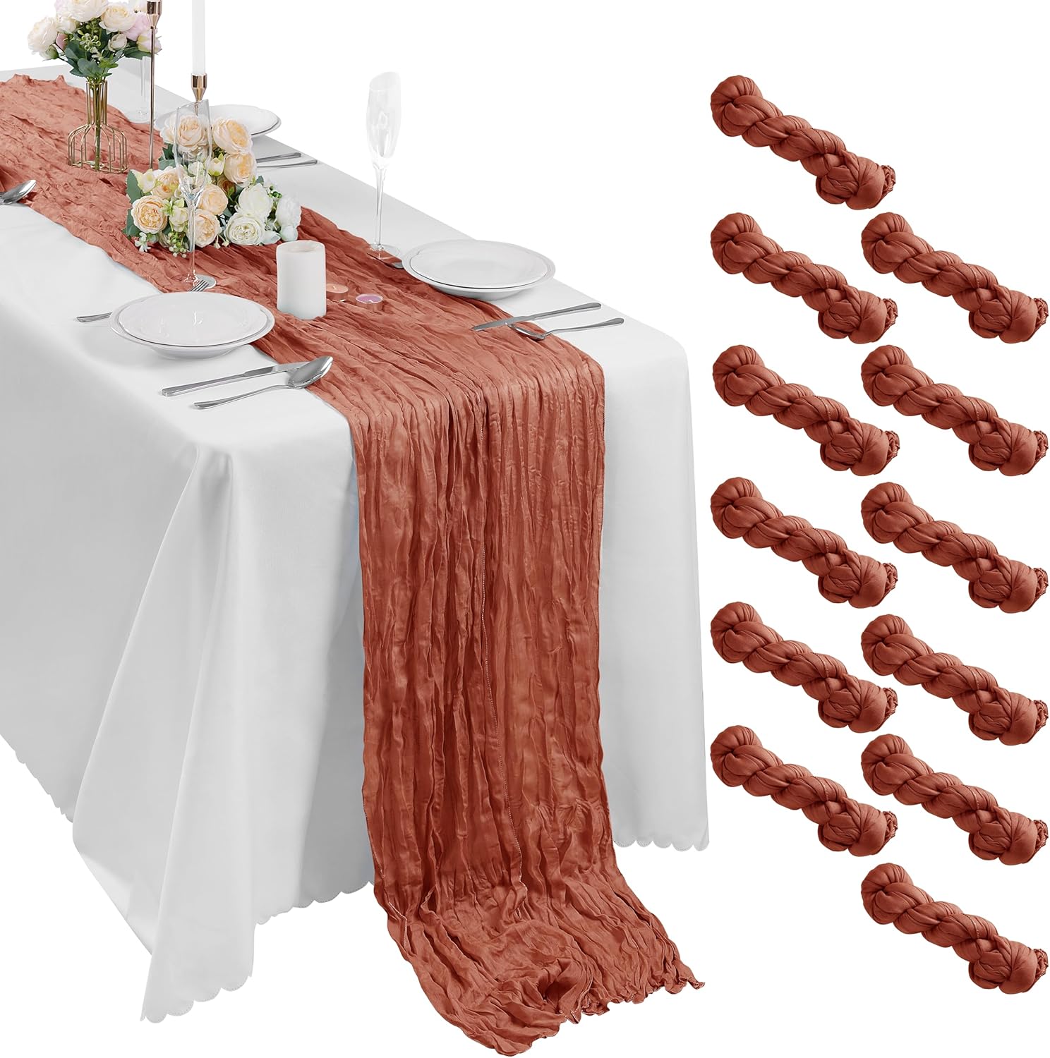 Bailarina Cheesecloth Table Runner 17x108 Inch for Events