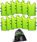 Pinnies Scrimmage Vests for Kids, Youth and Adults (12-Pack) - Durable