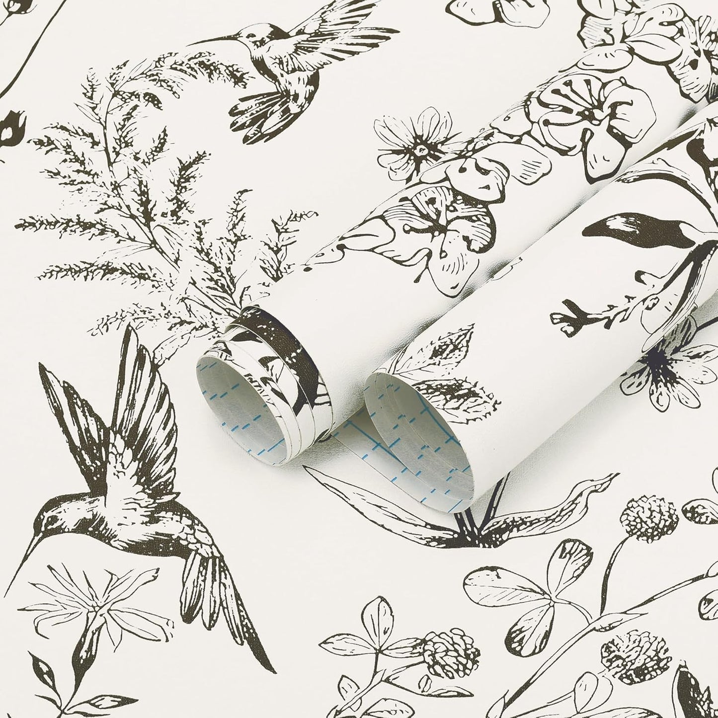 Peel and Stick Wallpaper with Floral Birds Design for Home Decor