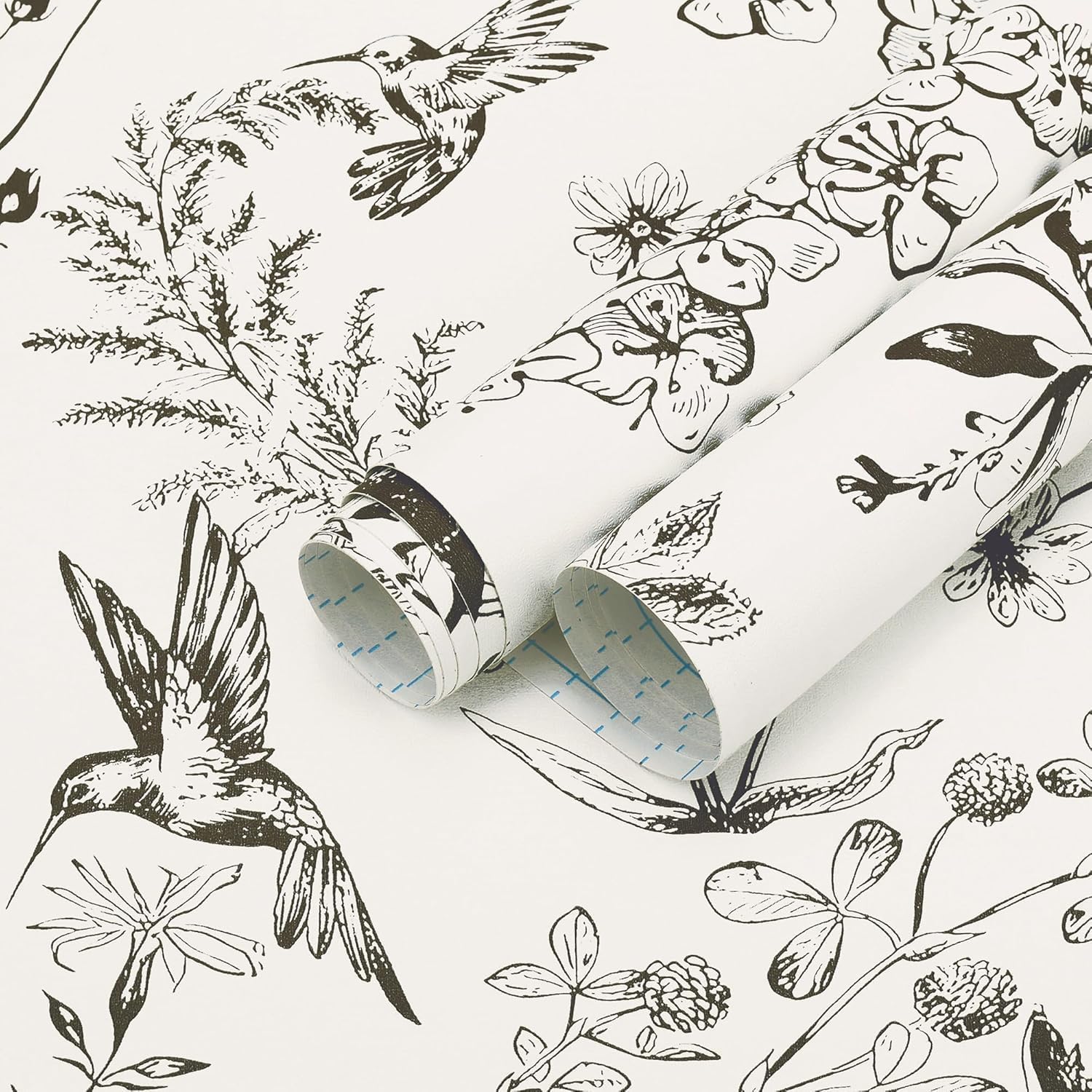 Peel and Stick Wallpaper with Floral Birds Design for Home Decor