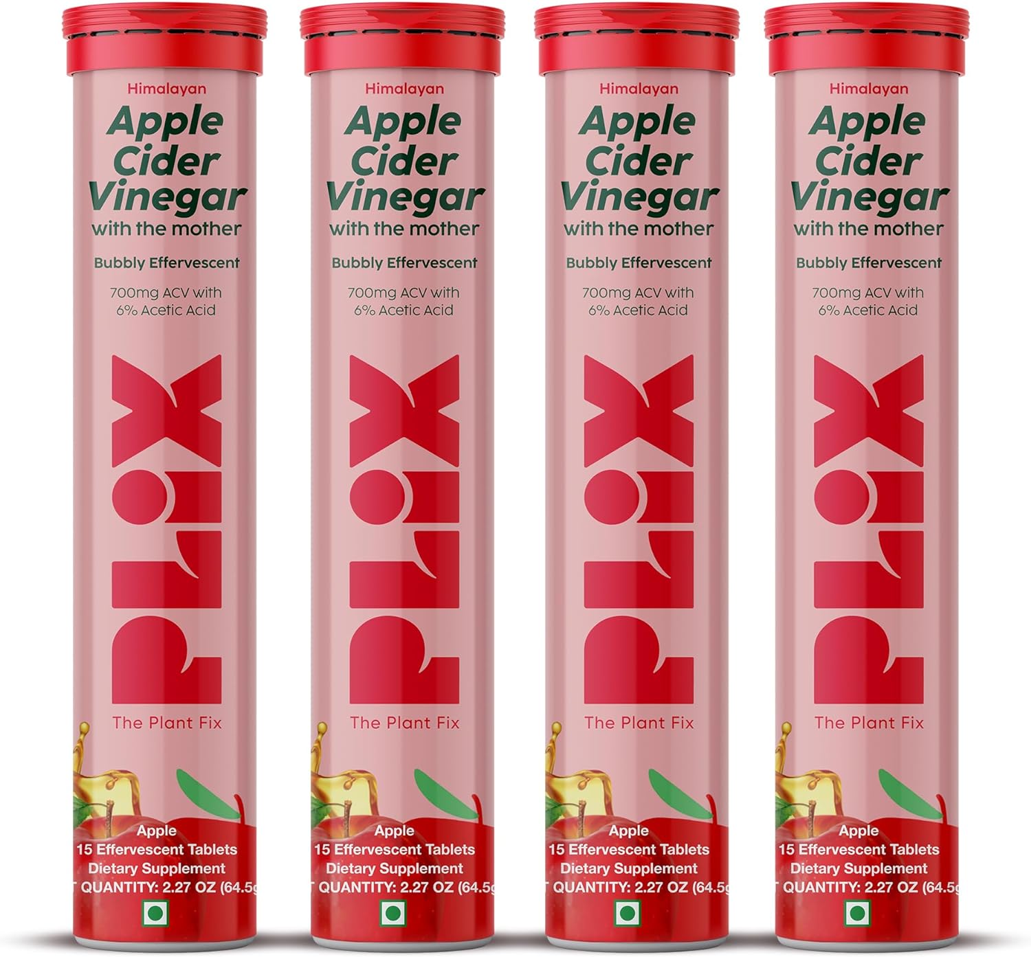 PLIX Apple Cider Vinegar Effervescent - Boost Energy & Wellness