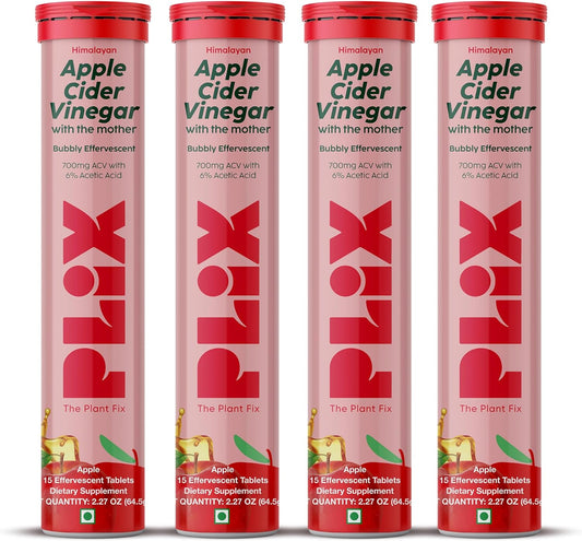 PLIX Apple Cider Vinegar Effervescent - Boost Energy & Wellness